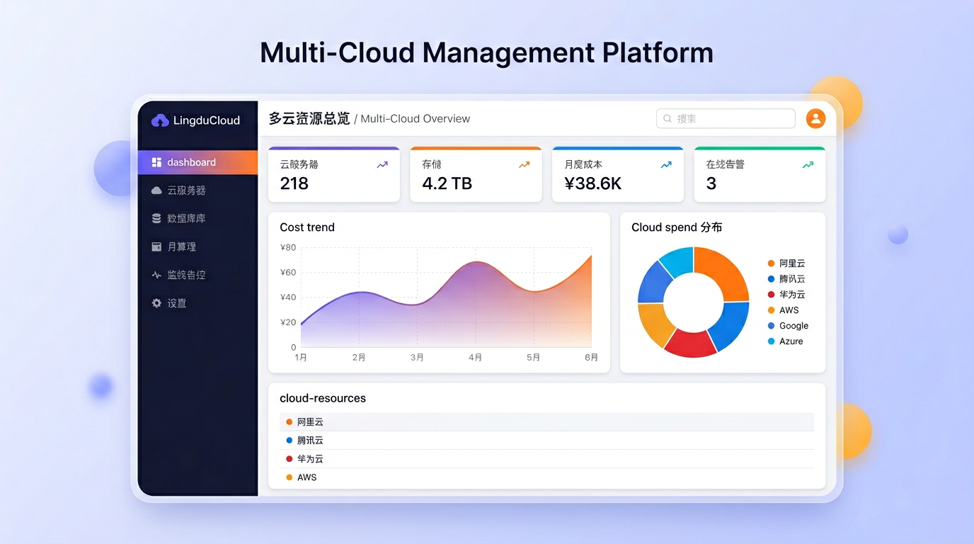 LingduCloud 多云管理平台 - 资源总览